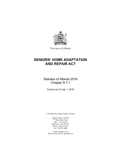 seniors` home adaptation and repair act