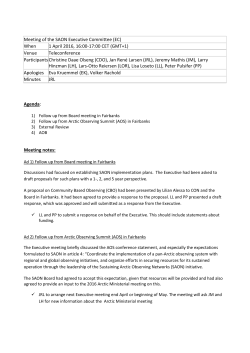 2016 April 1 - Sustaining Arctic Observing Networks