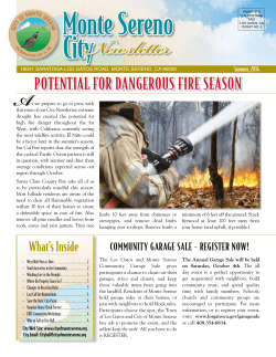 Summer 2014  - City of Monte Sereno