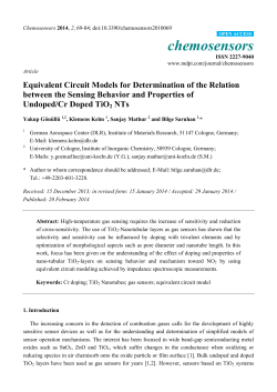 Equivalent Circuit Models for Determination of the Relation between