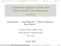 A Generative Approach to Define Rich Domain-Specific Trace