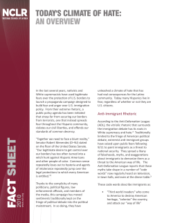 ClimateofFearfactsheet - NCLR Repository Home