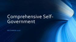 Comprehensive Self- Government