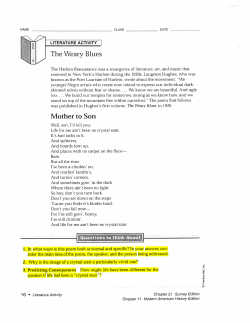 The Weary Blues Mother to Son