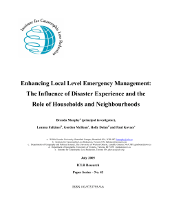 Enhancing Local Level Emergency Management