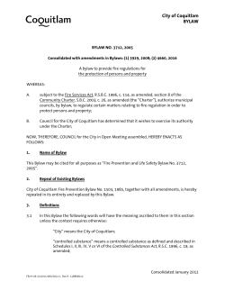 Fire Prevention and Life Safety Bylaw No. 3712