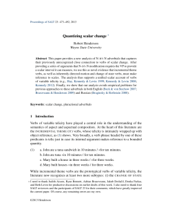 Quantizing scalar change