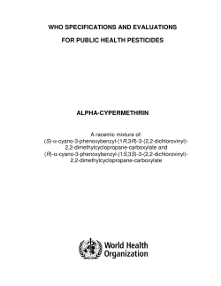 alpha-cypermethrin - World Health Organization