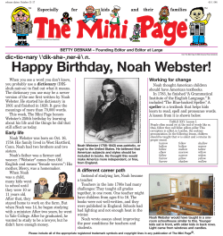 Mini Page&reg;: Noah Webster Edition