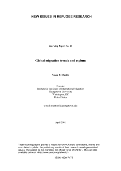 new issues in refugee research