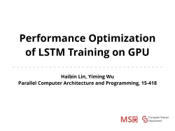 LSTM training procedure