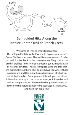 Self-guided Hike Along the Nature Center Trail at French Creek