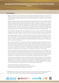 information package on male circumcision and hiv