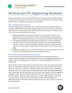 All about the FTC Engineering Notebook