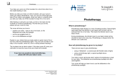 Phototherapy (Treatment of jaundice in newborns)