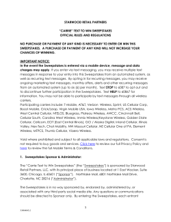 Carrie Underwood Text and Win Rules