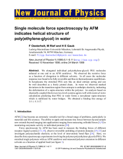 Single molecule force spectroscopy by AFM indicates helical
