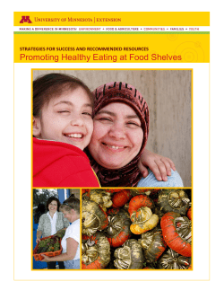 Promoting Healthy Eating at Food Shelves