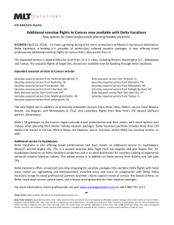 Additional nonstop flights to Cancun now available