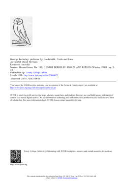 George Berkeley: pictures by Goldsmith, Yeats and Luce