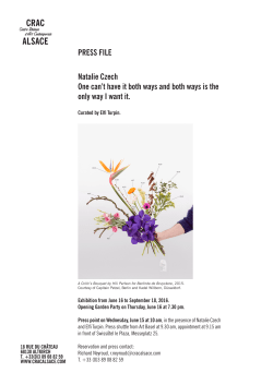 PRESS FILE Natalie Czech One can`t have it both