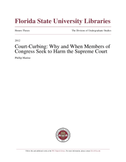Court-Curbing: Why and When Members of Congress