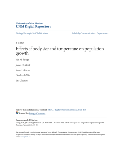 Effects of body size and temperature on population growth