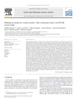 Building an island-arc crustal section: Time constraints from a LA