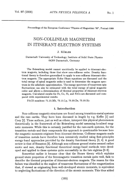 non-collinear magnetism in itinerant