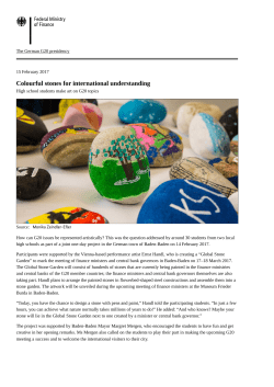 Federal Ministry of Finance - Colourful stones for international