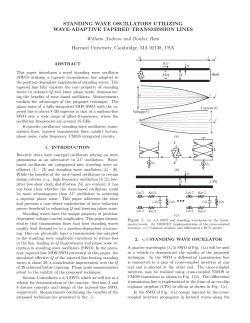 STANDING WAVE OSCILLATORS UTILIZING