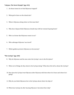 The Odyssey Complete Study Guide - Ms. Dunn in H-1!