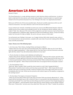 American Lit After 1865