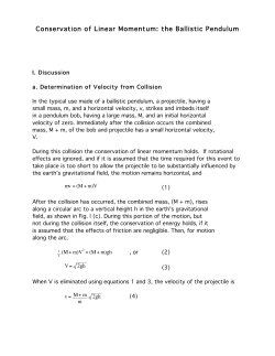 Conservation of Linear Momentum: the Ballistic Pendulum