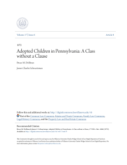Adopted Children in Pennsylvania: A Class