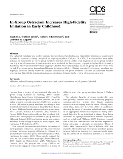 In-Group Ostracism Increases High-Fidelity