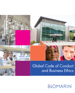 Global code of conduct and Business Ethics ................7