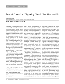 Bone of Contention: Diagnosing Diabetic Foot Osteomyelitis