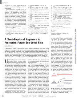 A Semi-Empirical Approach to Projecting Future Sea