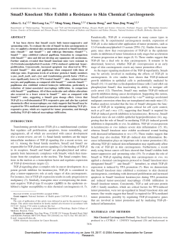 Smad3 Knockout Mice Exhibit a Resistance to Skin Chemical