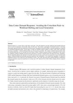Data Center Demand Response: Avoiding the Coincident