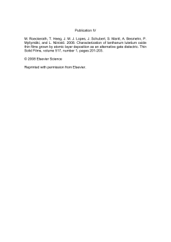 Characterization of lanthanum lutetium oxide thin films grown by