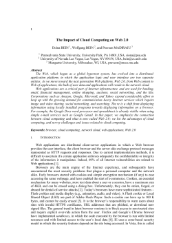 The Impact of Cloud Computing on Web 2.0