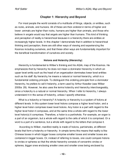 Chapter 1: Hierarchy and Beyond