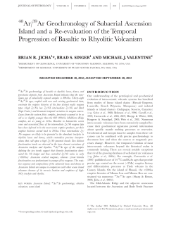 Ar/ Ar Geochronology of Subaerial Ascension