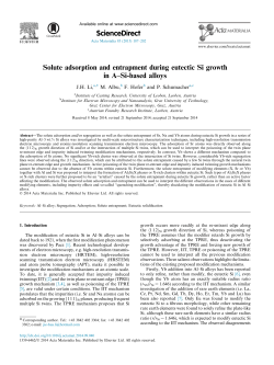 Solute adsorption and entrapment during eutectic Si growth in Al