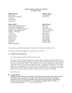 OGDEN ZONING BOARD OF APPEALS December 4
