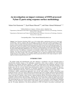 An Investigation on Impact Resistance of FDM Processed