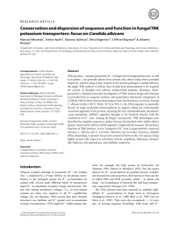 Conservation and dispersion of sequence and function in fungal