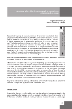 Assessing intercultural communicative competence: test